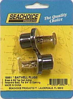 Seachoice Deck & Baitwell Plugs Stainless Steel 3/4 In. 2 / Card