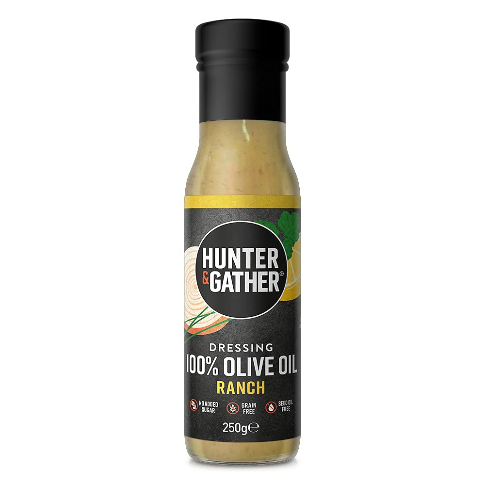 Hunter & Gather Keto Ranch Salad Dressings 250ml | Always Free from Seed & Vegetable Oils | Made with 100% Pure Avocado Oil and Herbs | Keto, Low Carb, Paleo, Whole30 | Sugar and Gluten Free