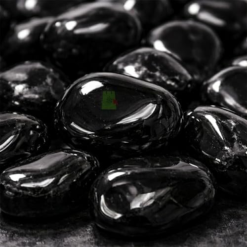Image of Black Onyx Tumble Stone | 50gm Tumbled Gemstones | Reiki Healing Stones | Home Decor Pebbles | Aquarium Gravel | Garden & Table Decor