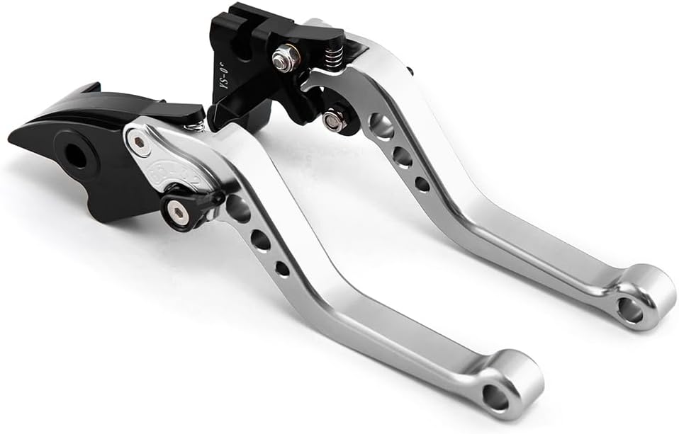 Motorcycle Clutch Lever and Brake Lever CNC Aluminium Motorcycle Adjustable Levers Compatible with SH-N22 CBR600RR 2003-2006 CBR954RR 2002-2003 (Silver)