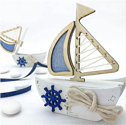 Ingrosso e Risparmio 6 Piece Petite Boite Cadeau Boite a Bonbon bonbonniere Contenant Dragees Fille Garcon Mariage Bateau Miniature chepeau Marin Anniversaire