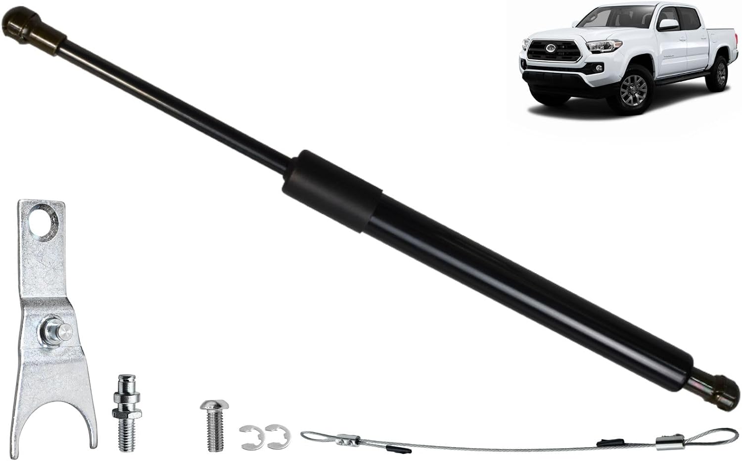 Pickup Tailgate Assists Compatible with Toyota Tacoma N300 2015-2023 Lift Supports Rear Gas Dampers Springs Kit No-Drill Bolt-on