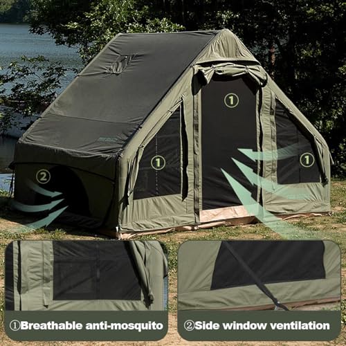Carpa inflable grande para camping con dosel miniatura 7