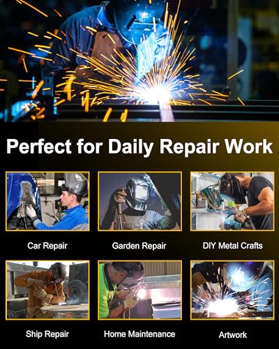 haxiaoer 145A MIG Welder, 110V Flux Core MIG Welder Machine, 3-in-1 MIG/Lift TIG/Stick, IGBT Inverter with Digital Display, Portable for Gasless Welding - Image 7