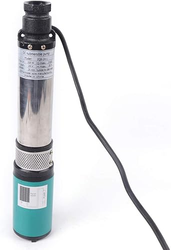 Bomba eléctrica de granja de 320 W y 24 V, bomba de agua sumergible de pozo profundo, bomba de agua solar para pozos profundos, bomba de riego