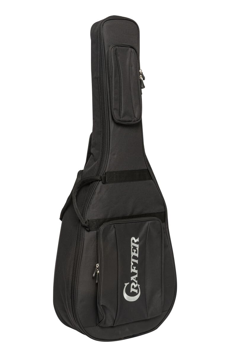 Gitarrentasche DXB-DG – gepolstertes Gigbag für Westerngitarre & Konzertgitarre – wasserabweisend, robust & leicht – mit Rucksackgurten, Zubehörfach & Tragegriff – ideal für Transport & Schutz