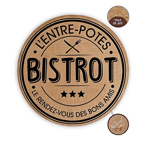 Set de Table Effet Toile de Jute - Bistrot