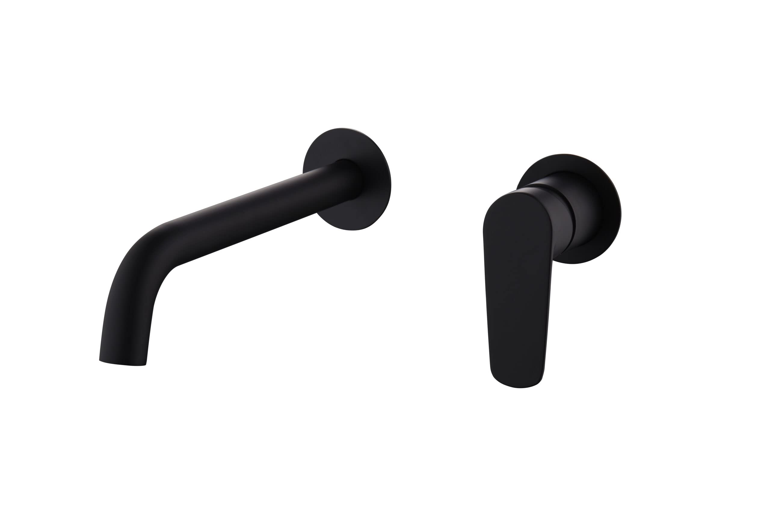 IMEX - Grifo de lavabo empotrado monomando fabricado de latón Serie Bélgica - Mezclador Bañera Empotrado Grifería Baño Monomando Agua Fría/Caliente Negro Mate- GLZ044/NG