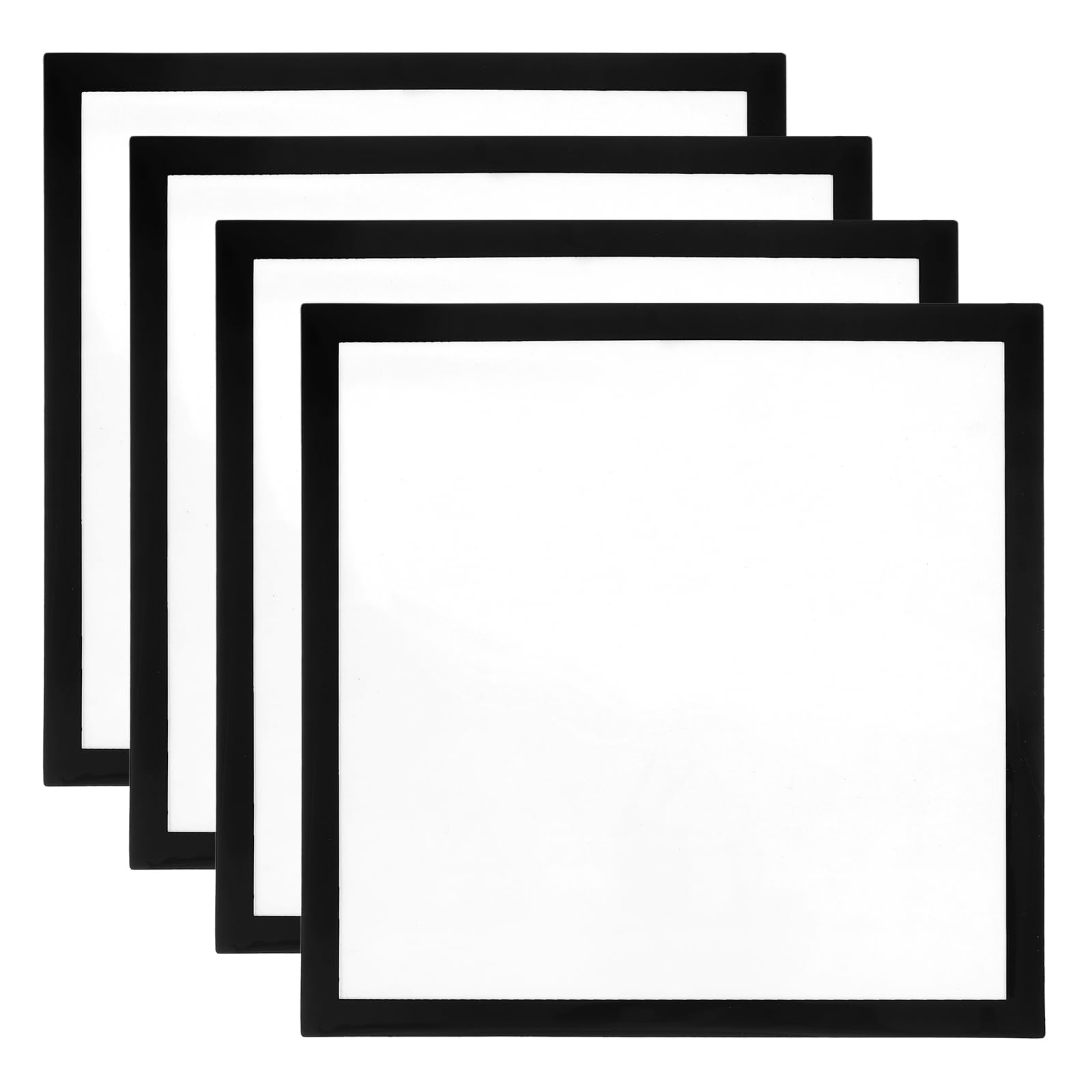 Cadres photo aimantés 11x11 en PVC noir pour encadrer des toiles 10x10 sans percer