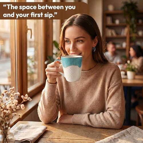 Image of U.P.C. U.P.C.Milk Mug Set of 2 | Ceramic & Bone China Coffee Milk Cups | Designer Printed Tea Coffee Mug Set | Large Capacity Milk Mugs | Microwave Safe Cup Set | Kitchen Drinkware Gift Set