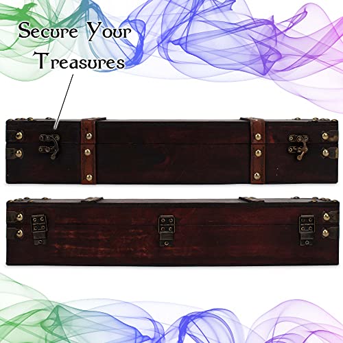 Cottage Garden Witch Wizard Handcrafted Wood Magic Wand Box, 18 Inch, Mahogany #TOP4