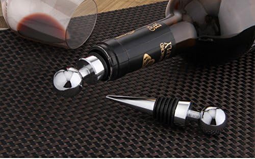 Bekith Zinc Alloy Bar Tools Wine Plug Wine & Beverage Bottle Stopper,Set of 5