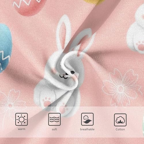 Cute White Bunnies Undies for Toddler Girls, Girls' Cotton Brief Underwear, 2T–8 Years3
