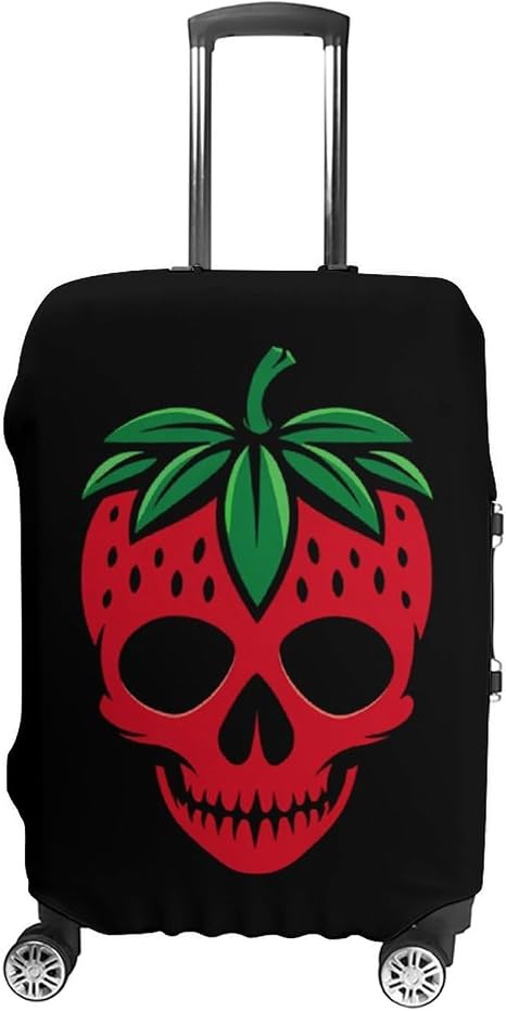 Strawberry Skull Luggage Cover Fits 19-32 Inch XL