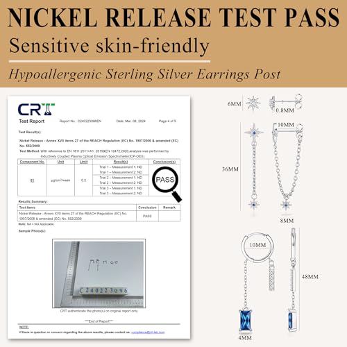 FIBO STEEL Sterling Silver Earring Sets for Multiple Piercing 14K Gold Plated Dainty Earrings for Women Hypoallergenic Huggie Hoop Drop Dangle Stud Earrings Cartilage Earring Set2