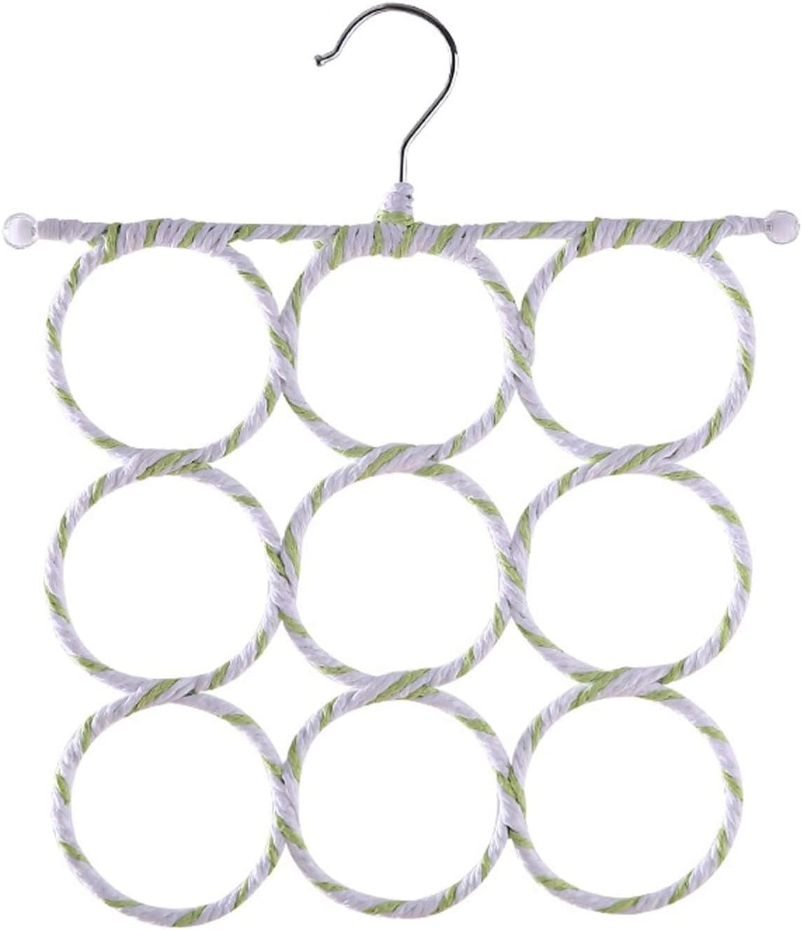 Tie Rack 9 Circles Clothes Tie Scarf Rack Hanger Foldable Clutter-Removing Space-Saving Closet Organizer Hanging System for Scarf Shawl Tie Belt Headband Closet Organizer (Color : 2P (1pack)