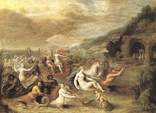 Cuadro lienzo de Anfitrite Frans el Francken 60x90cm para decoración de hogar y paredes