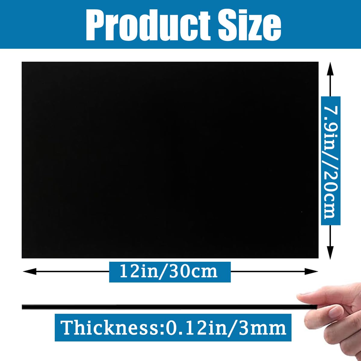 Corrugated Plastic Board Black Pack- BLACK ABS PLASTIC SHEET 1/4 Thick 12 X 24 Nominal Construction Plastic Sheets