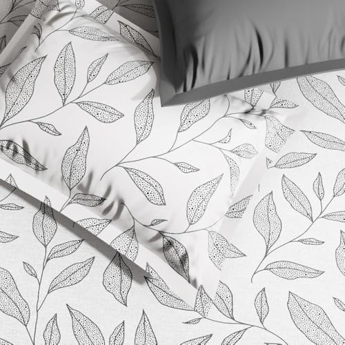 Image of Wakefit Premium 100% Cotton 300 TC Flat Bedsheet with 4 Pillow Covers | King Size (104 x 104 inch) | Kathy