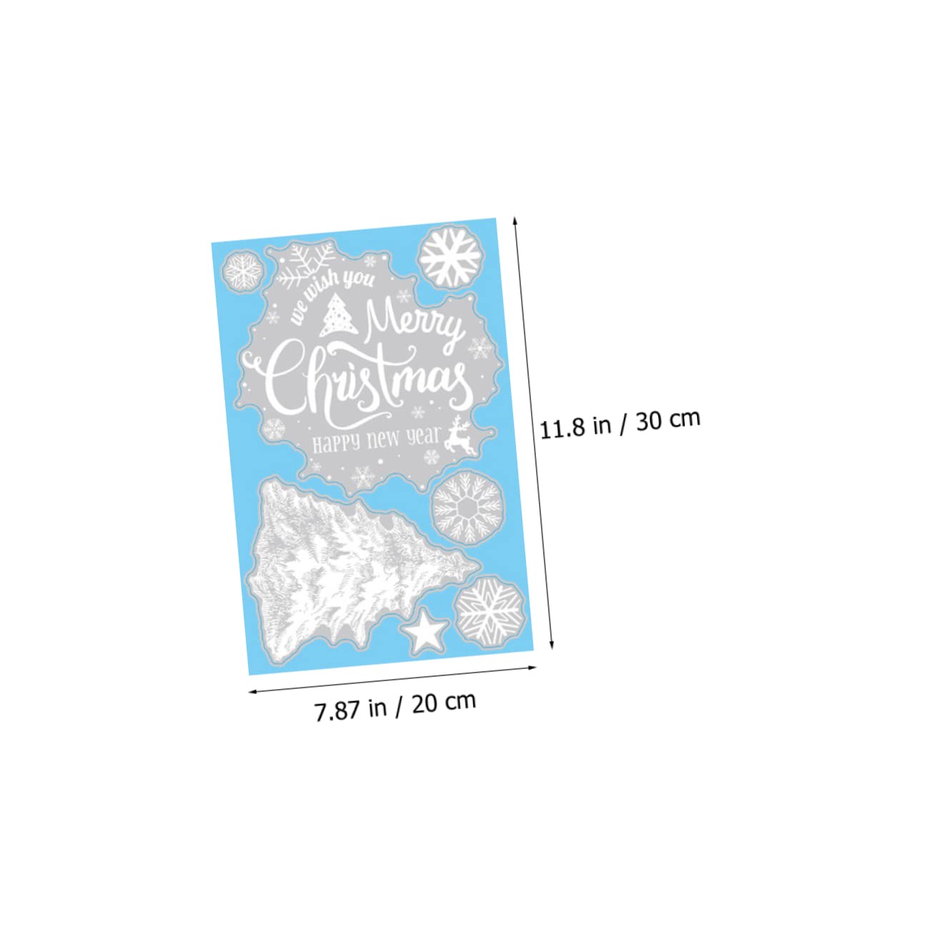45 Blatt Weihnachtsaufkleber Urlaub Fenster Haftet Winterfensteraufkleber Weihnachtsparty Wandkunst Praktische Wandtattoos Zarter Wandaufkleber Schneeflocke Wandtattoo Weiß Pvc IMIKEYA