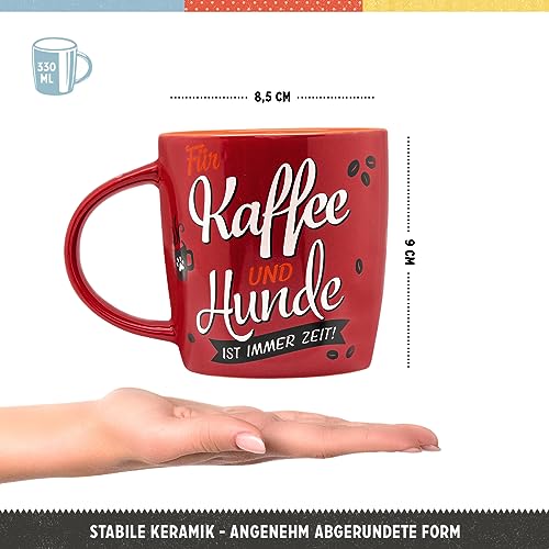 Nostalgic-Art Retro Kaffeebecher, 330 ml, PfotenSchild – Kaffee und Hunde – Geschenk-Idee für Hunde-Besitzer, Original Lizenzprodukt (OLP), Keramik-Tasse für Kaffee, Vintage Design