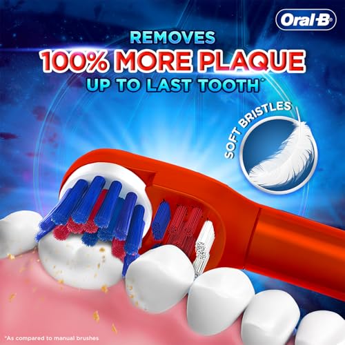 Oral-B Kids Iron Man Battery Electric Toothbrush, 90 Day Battery, 2 Year Warranty by Oral-B, IPX7 Water Resistant, Soft Bristles, Removes 100% More Plaque, 3+ Years - Image 2 thumbnail