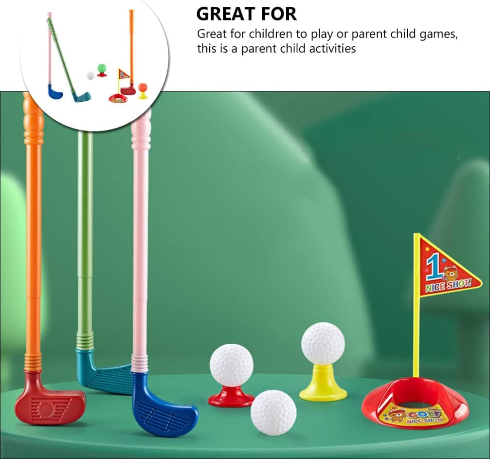 Toddmomy Kids Mini Golf Set Children Golfs Sports Plaything Lightweight Portable Golf Toy Set for Toddlers Outdoor Indoor Exercise and Parent-Child Games - Image 3