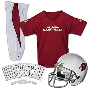 Franklin Sports Arizona Cardinals Kids Football Uniform Set – NFL Youth Football Costume for Boys & Girls – Set Includes Helmet, Jersey & Pants – Medium