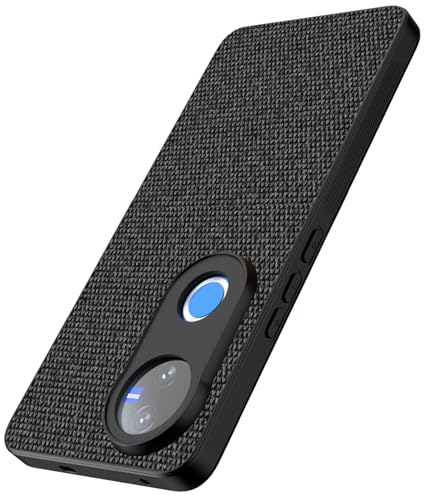 Image of Kapa Soft Full Fabric Protective Back Case Cover for Vivo T4R / V50 / V50E 5G | Shockproof Slim Hard Anti Slip Back Case (Black)