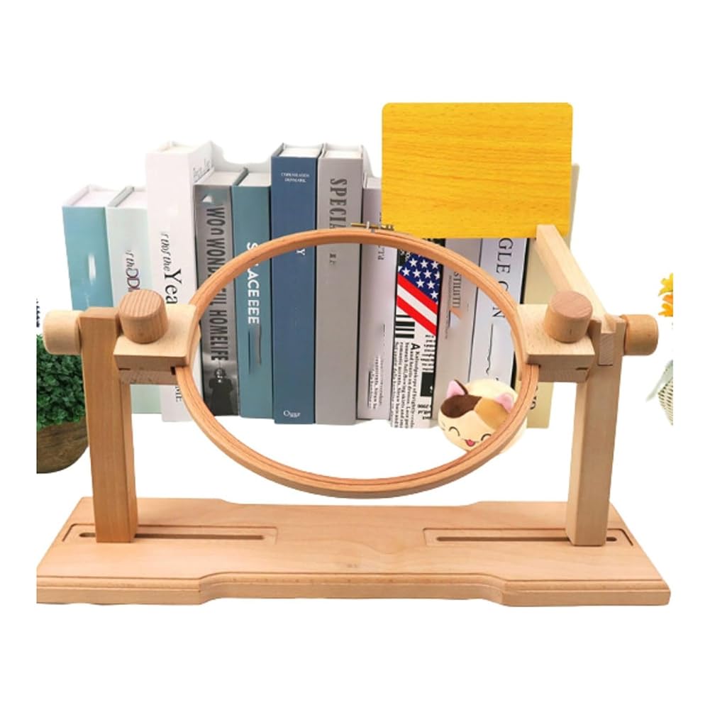 Supporto per Telaio da Ricamo Regolabile, Supporto per Ricamo Girevole Crossstitch Supplies con 3 Telai da Ricamo