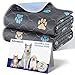 Hund und günstig Kaufen-2 Stück Wiederverwendbare Hundetrainingspads, 45 x 60 cm Haustier-Urinunterlage waschbare, Aitmexcn Super Saugfähig Welpenunterlagen, Wasserdicht, Urinierunterlagen für Hunde, Auto, Reisen Grau