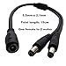DZYDZR 3 pcs 1 to 2 DC Power Cable 5.5x2.1mm 1 DC Female to 2 Male Plug for LED Strip Lights CCTV Camera