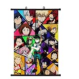 Japanese Anime Fabric Painting for Wall,Anime Home Decor Wall Scroll Posters for Bedroom Decorative 16x24 inch