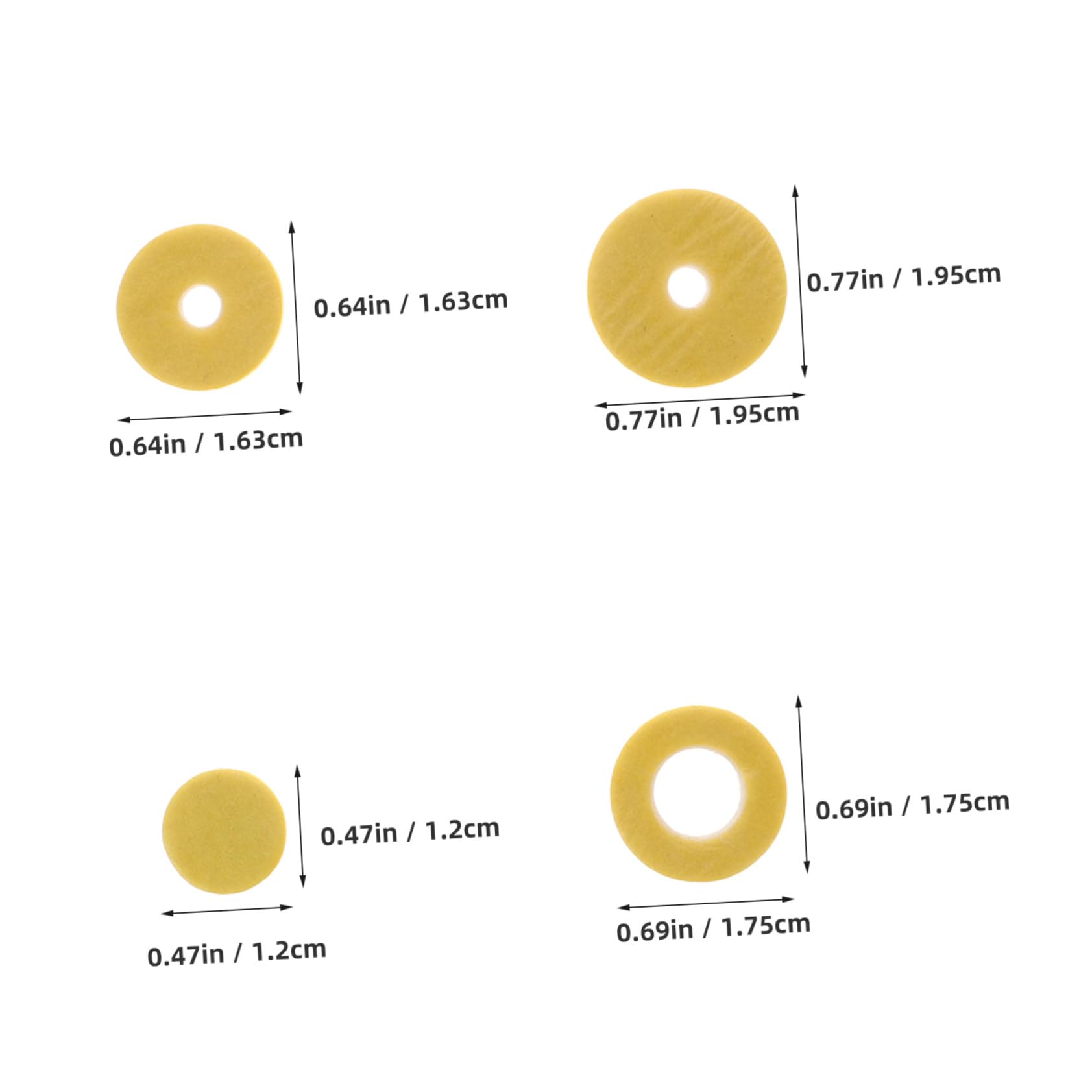 OFFSCH 1 Set Felt Flute Pads Soft Durable Key Hole Accessories for Flute Repair Easy Installation Nonslip Design Comfortable Cushioning for Confident Playing