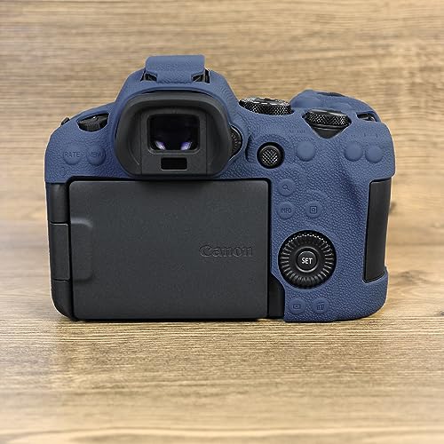 Funda de silicona para cámara Canon EOS R6 R6 Mark II azul miniatura 4