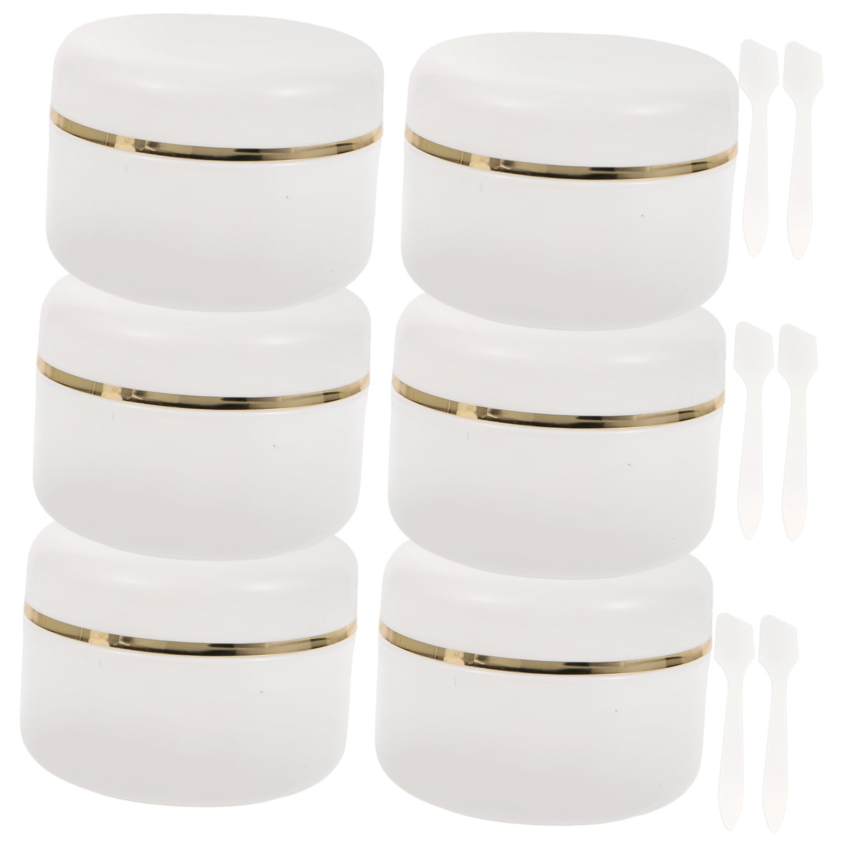 4 Set Contenitori Cosmetici Viaggio Barattoli Vuoti Per Crema E Lozione Con E Pratici E Compatti Per Domestico E Trasferta 6 Pezzi*4