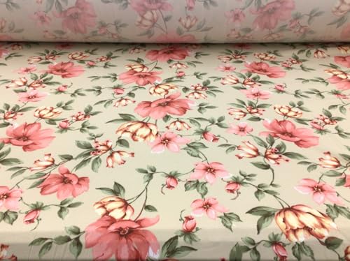 Double Brushed DTY Floral Spandex Stretch Apparel...