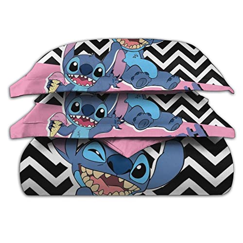 Horckey Cartoon Bedding Cover Set 3 Piece Cartoon Bed Set Bedding Boys Girls Teens Gifts Room Decor Including 1 Cover Set 86X70 In And 2 Pillowcases 20 X 30 In #TOP1