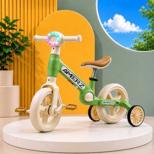 Image of Velo-Glide 3-in-1 Tricycle for Kids | Kids Cycle with Convertible Balance Bike, Training Wheels & Pedals | Adjustable Seat | Baby Cycle & Toddler Bicycle for Boys & Girls