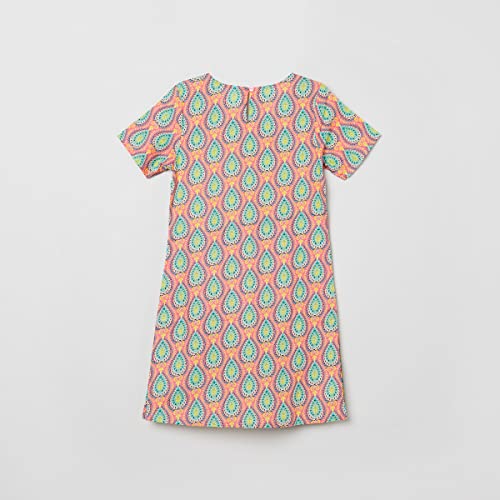 Image of Max Girls Cotton Regular Fit Printed Notched Neck Straight Regular Kurta