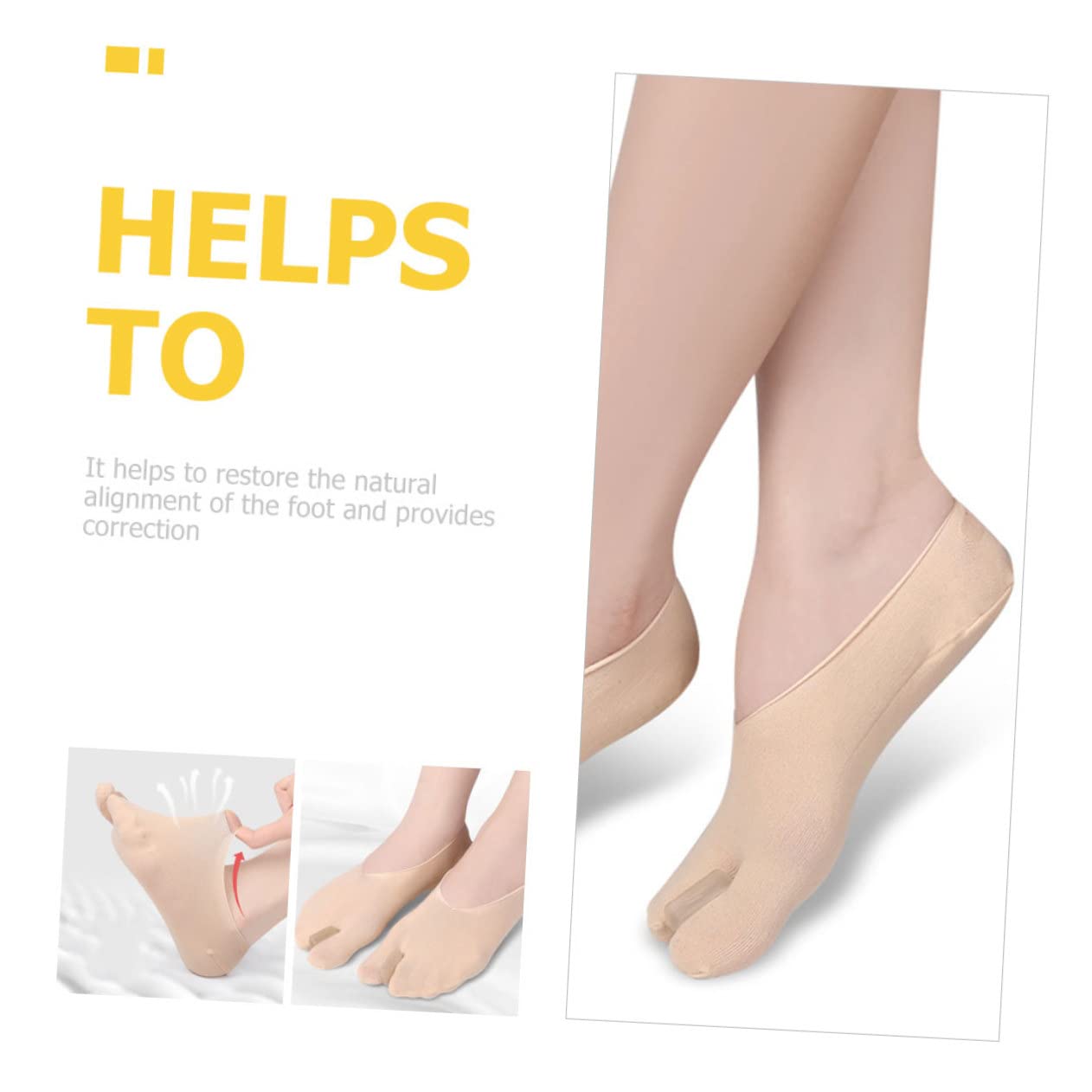 Healeved 5pairs Toe Straighteners for Hallux Invisible Bunion Separators for Comfortable Toe Alignment Lightweight for Daily Use