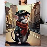 AASWDFR Maus Decke Flannel Sofadecke Strandtuch Teppich Picknickdecke Weich Umhang Für Schlafzimmer, Alle Jahreszeiten 130×150cm