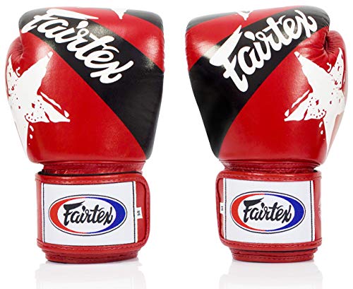 Image of Fairtex Muay Thai Style Sparring Gloves, Red /Black, 16-Ounce