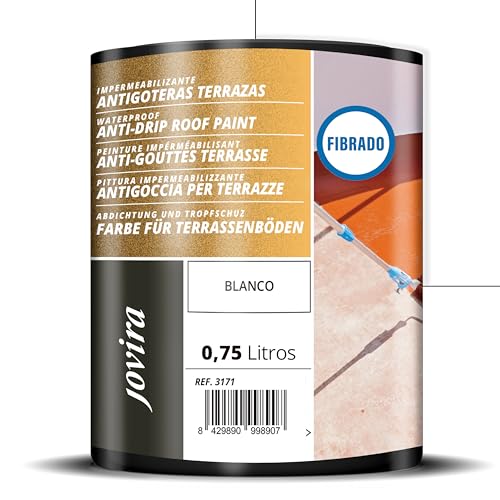 JOVIRA PINTURAS | 1 Kg| Impermeabilizante Antigoteras con Fibras Sella y Grietas Elástica para Terrazas