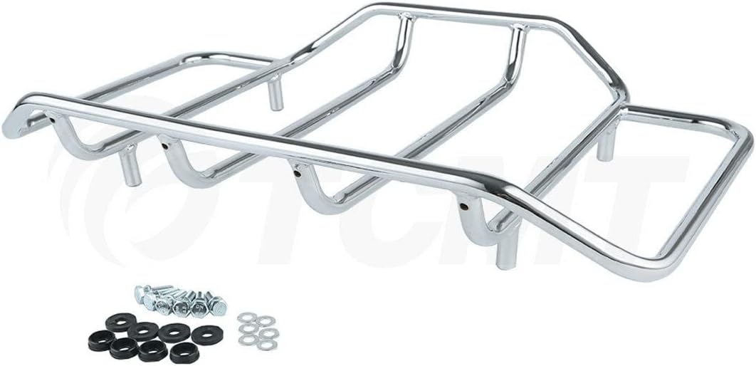 TCMT Chopped Motorcycle Trunk Box Backrest luggage Rack Mounting Rack Fit For Harley 2014-2025 Touring CVO Road King Road Glide Street Glide Electra Glide Pack