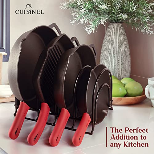 image for Cuisinel Pots and Pans Organizer Rack - Heavy Duty 60-LBS Capacity - 6
