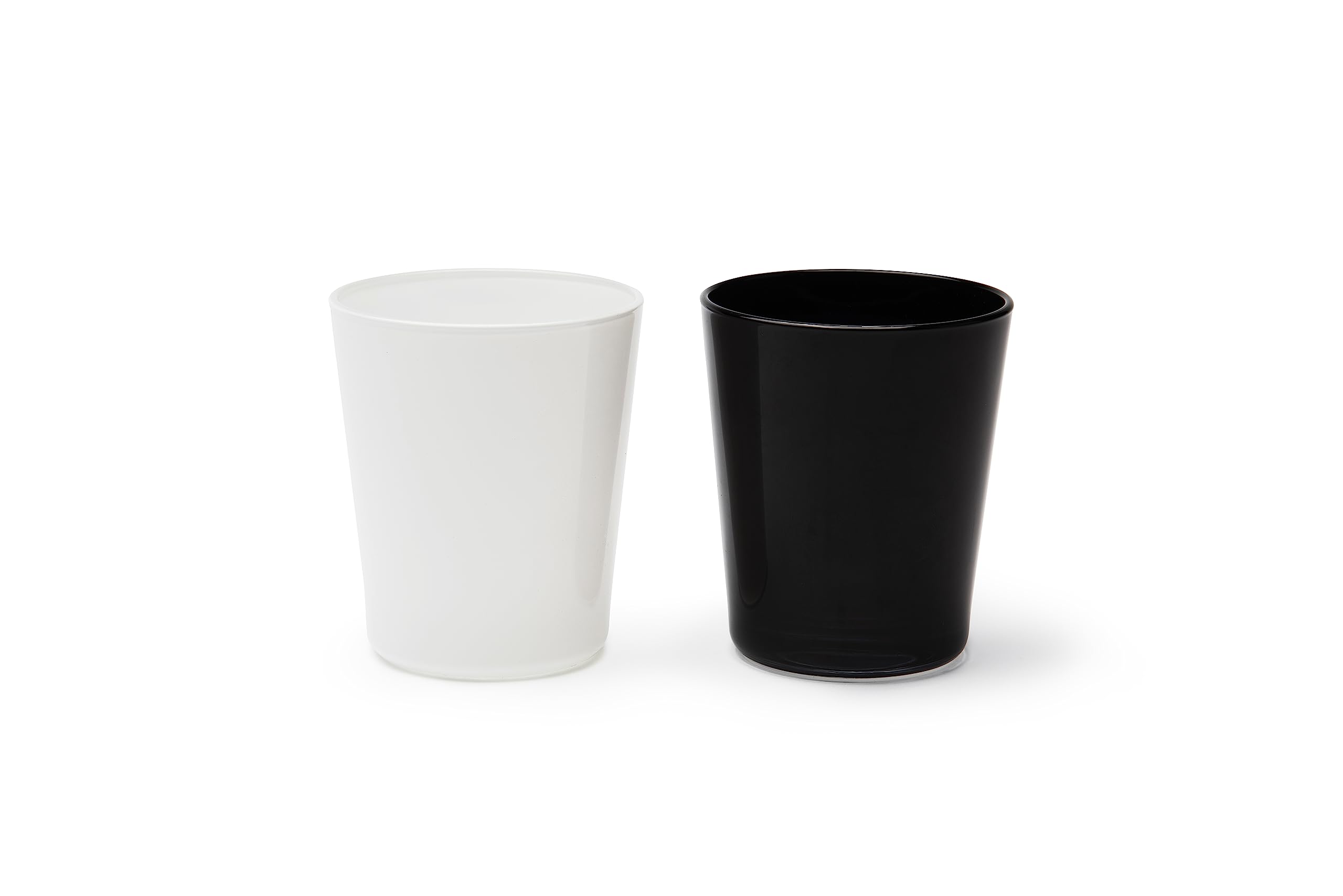 Excelsa Portofino Set 6 Bicchieri, Bianco/Nero, 30 Cl., Vetro Soffiato
