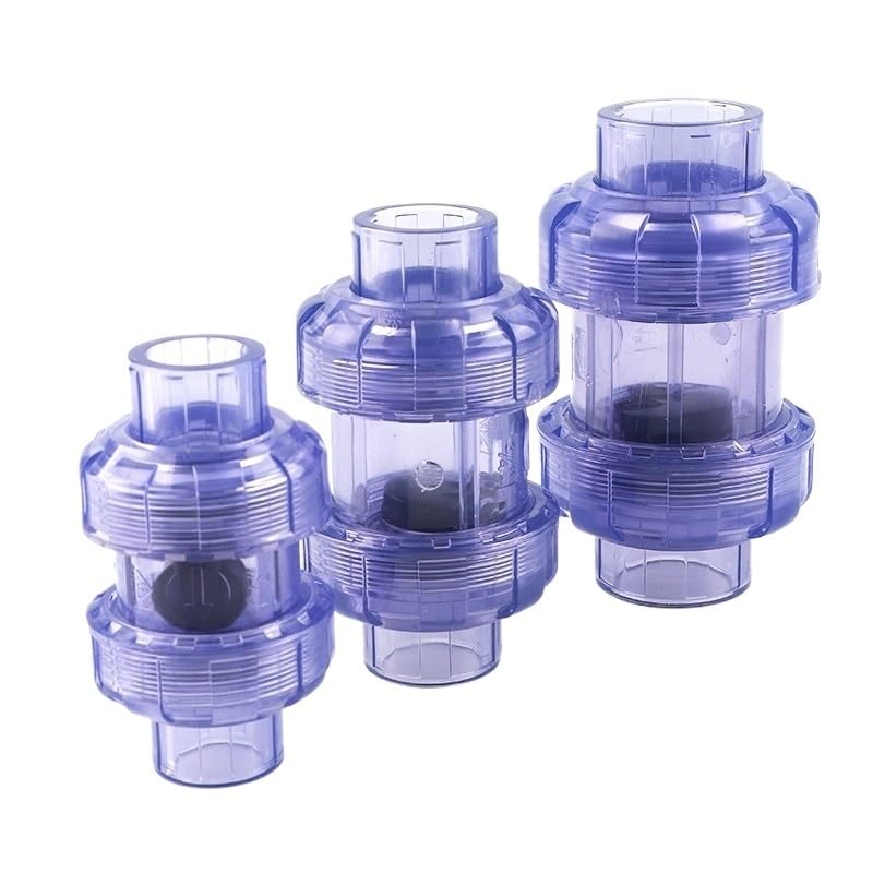 Transparente PVC-Rohrverbinder (20–50 mm) for Garten, Wasser, Aquarium, Fischbecken, Abfluss, Verbindungsstücke, Zubehör, T-Stück, Kugelhahn(Heck Valve 32MM)