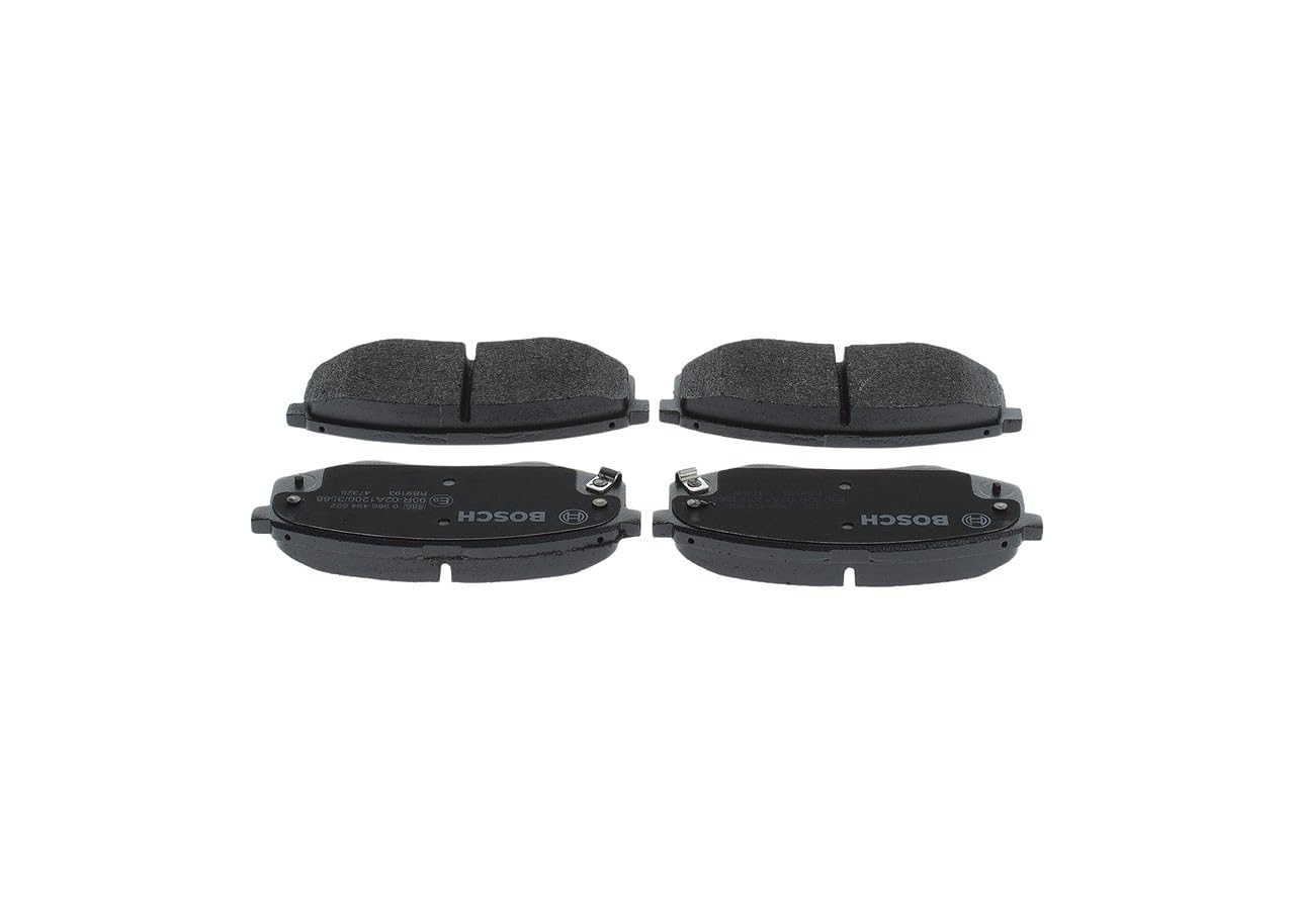 Bosch BP1687 - Pastiglie Freni Auto, Asse Anteriore - Qualità Bosch - Riduzione del Rumore e della Polvere - Certificazione ECE-R90 - Senza Rame - 1 Confezione da 4 Pastiglie