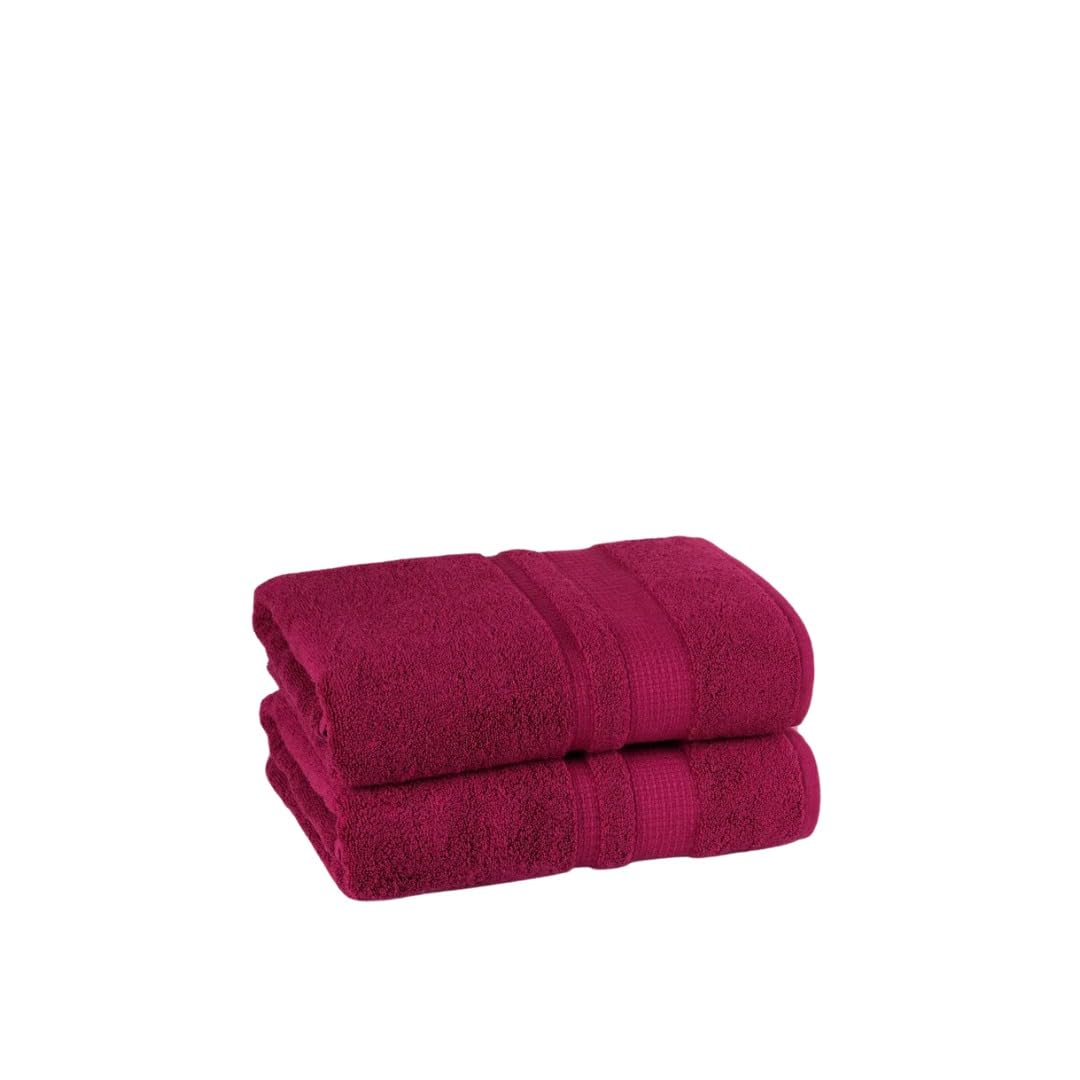 Sterling Mill 600 GSM Turkish Cotton Bath Sheet (Pack of 2) – Ultra Soft, Highly Absorbent & Durable, Luxury Bath Sheets – Ring-Spun Cotton - 100cm x 150cm